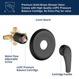 Wall Mounted Round High Pressure Single Handle 10-Spray Hand Shower with Valve