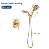 Wall Mounted Round High Pressure Single Handle 10-Spray Hand Shower with Valve