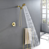 Wall Mounted Round High Pressure Single Handle 10-Spray Hand Shower with Valve