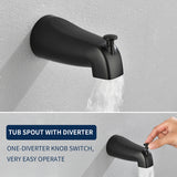 Two-Cross Handle Diverter Tub and Shower Set with ABS 10-Spray Head Shower