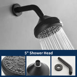 Two-Cross Handle Diverter Tub and Shower Set with ABS 10-Spray Head Shower
