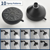 Two-Cross Handle Diverter Tub and Shower Set with ABS 10-Spray Head Shower