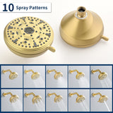 Two-Cross Handle Diverter Tub and Shower Set with ABS 10-Spray Head Shower