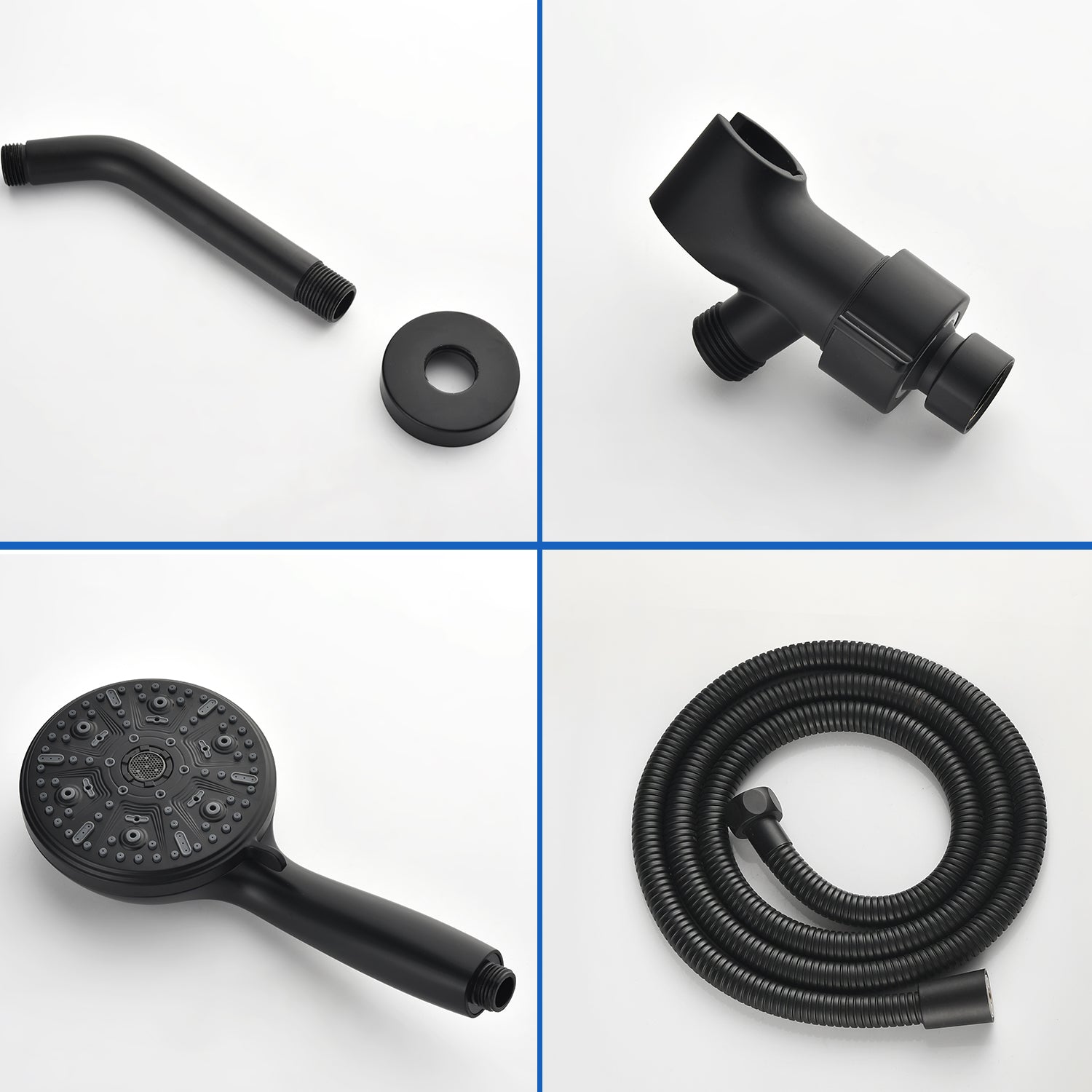 Diverter Tub and Shower Trim Kit with 2-Cross Handle,10 Spray Handheld Shower