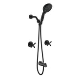 Diverter Tub and Shower Trim Kit with 2-Cross Handle,10 Spray Handheld Shower
