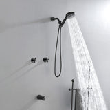 Diverter Tub and Shower Trim Kit with 2-Cross Handle,10 Spray Handheld Shower