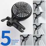 High pressure 5-Mode Dual 2 in 1 Wall mounted Shower System Combo with tub spout and cross handle