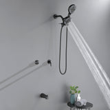 High pressure 5-Mode Dual 2 in 1 Wall mounted Shower System Combo with tub spout and cross handle