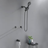 High pressure 5-Mode Dual 2 in 1 Wall mounted Shower System Combo with tub spout and cross handle