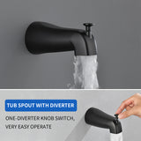 6-Spray Dual Shower Faucet Set with Tub Spout 2-in-1 Shower head and Handheld Shower