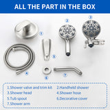 6-Spray Dual Shower Faucet Set with Tub Spout 2-in-1 Shower head and Handheld Shower