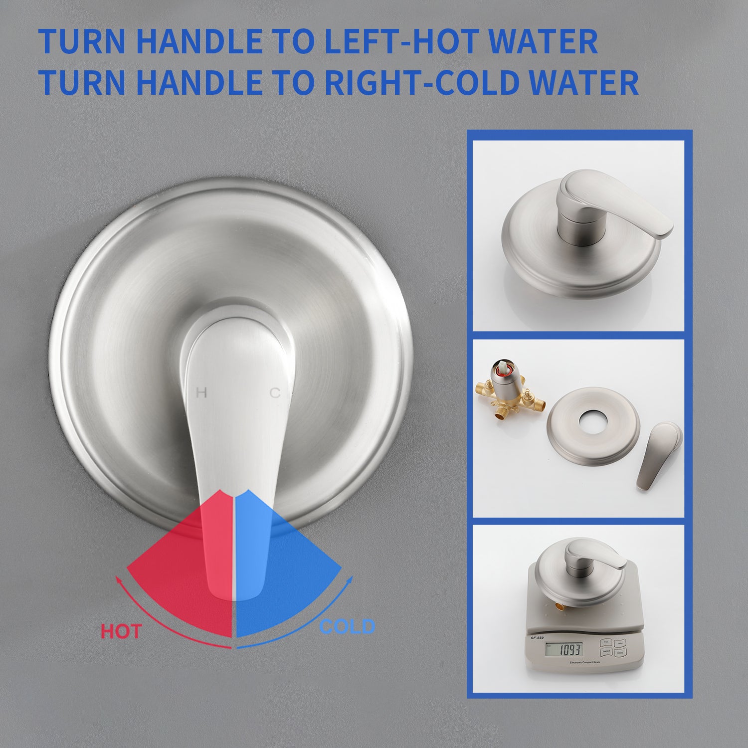 6-Spray Dual Shower Faucet Set with Tub Spout 2-in-1 Shower head and Handheld Shower