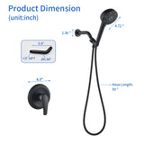 Wall Mounted Adjustable High Pressure 7-Spray Settings Filtered Handheld Shower with Valve