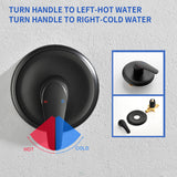Wall Mounted Adjustable High Pressure 7-Spray Settings Filtered Handheld Shower with Valve