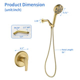 Wall Mounted Adjustable High Pressure 7-Spray Settings Filtered Handheld Shower with Valve
