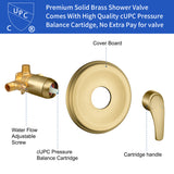 Wall Mounted Adjustable High Pressure 7-Spray Settings Filtered Handheld Shower with Valve
