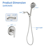 Wall Mounted Adjustable High Pressure 7-Spray Settings Filtered Handheld Shower with Valve