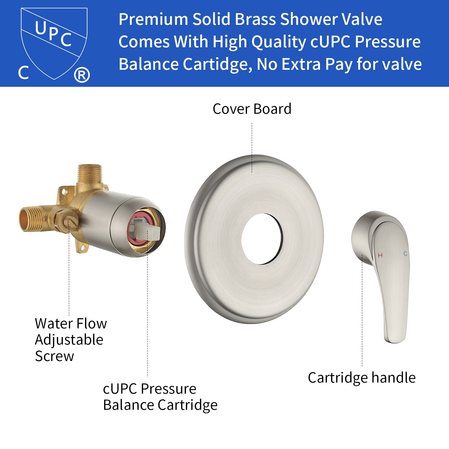 Wall Mounted Adjustable High Pressure 7-Spray Settings Filtered Handheld Shower with Valve