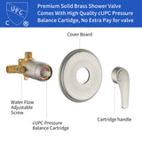 Wall Mounted Adjustable High Pressure 7-Spray Settings Filtered Handheld Shower with Valve