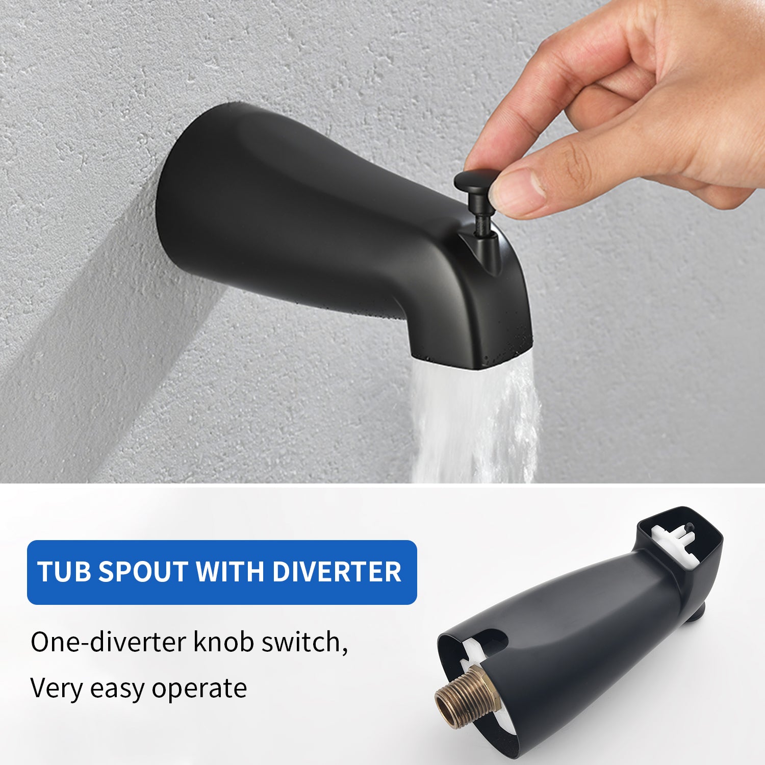 Tub and shower faucet kit with 7 functions 4.7-inch filtered hand shower valve included