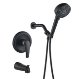 Tub and shower faucet kit with 7 functions 4.7-inch filtered hand shower valve included