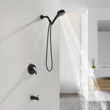 Tub and shower faucet kit with 7 functions 4.7-inch filtered hand shower valve included