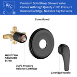 Tub and shower faucet kit with 7 functions 4.7-inch filtered hand shower valve included