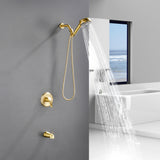 Tub and shower faucet kit with 7 functions 4.7-inch filtered hand shower valve included