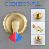 Tub and shower faucet kit with 7 functions 4.7-inch filtered hand shower valve included