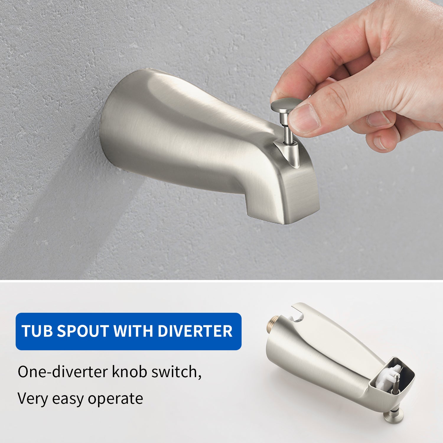 Tub and shower faucet kit with 7 functions 4.7-inch filtered hand shower valve included