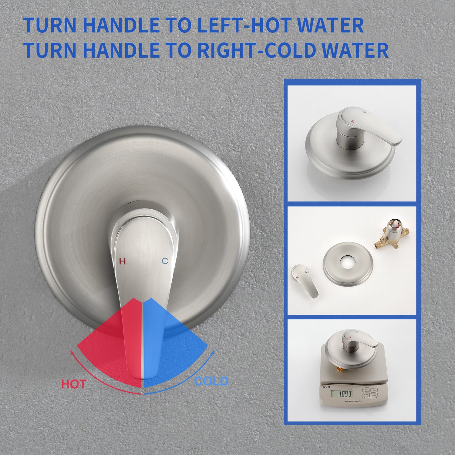 Tub and shower faucet kit with 7 functions 4.7-inch filtered hand shower valve included