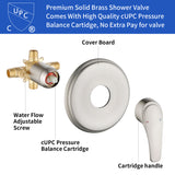 Tub and shower faucet kit with 7 functions 4.7-inch filtered hand shower valve included