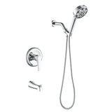 Tub and shower faucet kit with 7 functions 4.7-inch filtered hand shower valve included