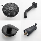 5Inch Tub Shower Faucet Set with 6-Spray Shower Head Wall Mounted Shower Trim Kit with Diverter Bath Spout