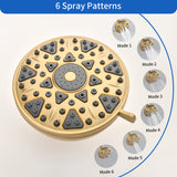 5Inch Tub Shower Faucet Set with 6-Spray Shower Head Wall Mounted Shower Trim Kit with Diverter Bath Spout