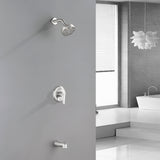 5Inch Tub Shower Faucet Set with 6-Spray Shower Head Wall Mounted Shower Trim Kit with Diverter Bath Spout