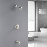 5Inch Tub Shower Faucet Set with 6-Spray Shower Head Wall Mounted Shower Trim Kit with Diverter Bath Spout