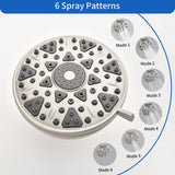 5Inch Tub Shower Faucet Set with 6-Spray Shower Head Wall Mounted Shower Trim Kit with Diverter Bath Spout