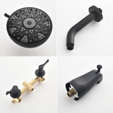 2-Handle Bath and Shower Trim Kit with Diverter Tub Spout 6-Setting Tub Shower Faucet with Valve In Matte Black, Brushed Nickel, Brushed Gold