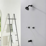 2-Handle Bath and Shower Trim Kit with Diverter Tub Spout 6-Setting Tub Shower Faucet with Valve In Matte Black, Brushed Nickel, Brushed Gold