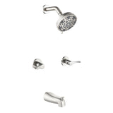 2-Handle Bath and Shower Trim Kit with Diverter Tub Spout 6-Setting Tub Shower Faucet with Valve In Matte Black, Brushed Nickel, Brushed Gold