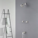 2-Handle Bath and Shower Trim Kit with Diverter Tub Spout 6-Setting Tub Shower Faucet with Valve In Matte Black, Brushed Nickel, Brushed Gold