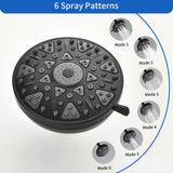3-Handle Tub & Shower Trim with Tub Spout Wall Mounted 6-Spray 5-Inch Round Bathtub and Shower Faucet For Bathroom