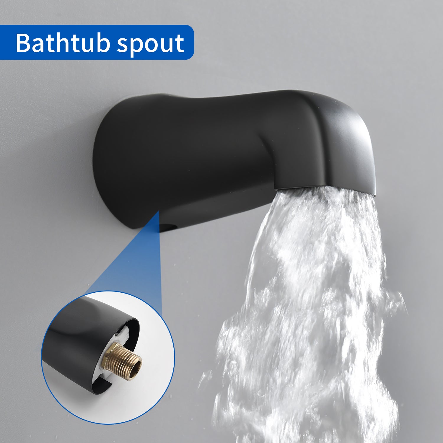 Triple Handles 10-Spray Tub Shower Faucet Wall Mount Shower Trim Kit with 5 In. High Pressure Hand Shower