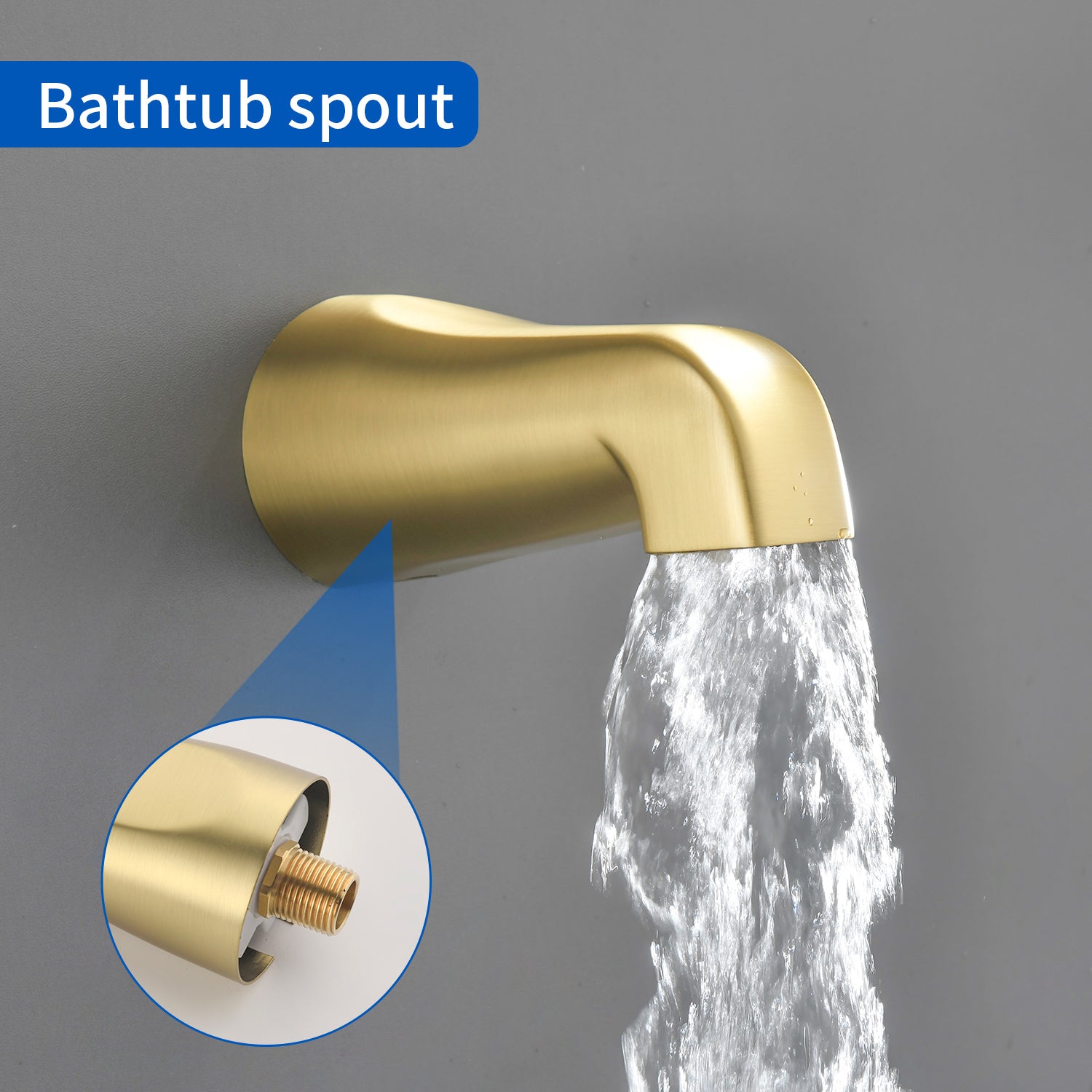 Triple Handles 10-Spray Tub Shower Faucet Wall Mount Shower Trim Kit with 5 In. High Pressure Hand Shower