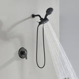 2-In-1 Rain Shower Heads System Single-Handle 6 Modes Shower Trim Kit with Dual Shower Head 4.7 Inch in Matte Black, Brushed Nickel, Brushed Gold