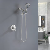 2-In-1 Rain Shower Heads System Single-Handle 6 Modes Shower Trim Kit with Dual Shower Head 4.7 Inch in Matte Black, Brushed Nickel, Brushed Gold