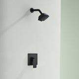 Wall Mount 5-Spray Shower Trim Kit 1-Handle Single Function Pressure Balancing Shower System - Matte Black, Brushed Nickel, Brushed Gold