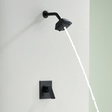 Wall Mount 5-Spray Shower Trim Kit 1-Handle Single Function Pressure Balancing Shower System - Matte Black, Brushed Nickel, Brushed Gold