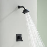 Wall Mount 5-Spray Shower Trim Kit 1-Handle Single Function Pressure Balancing Shower System - Matte Black, Brushed Nickel, Brushed Gold